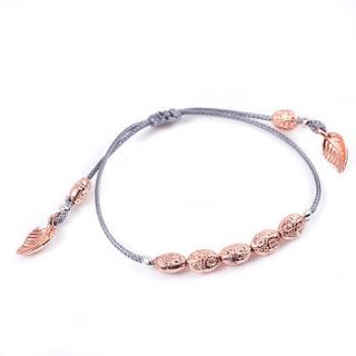 rose gold friendship bracelet by francesca rossi designs