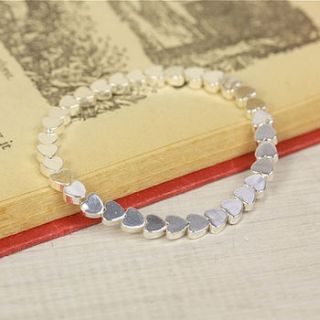 girl's silver hearts bracelet by lisa angel