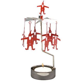 santa claus rotary candle holder by drift living