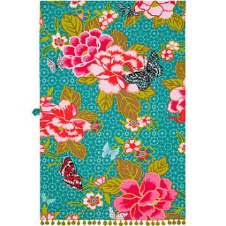 floral butterfly cotton tea towel by ulster weavers