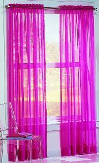 S. Lichtenberg 59 by 63 Inch Calypso Curtain Panel, Pink   Window Treatment Curtains
