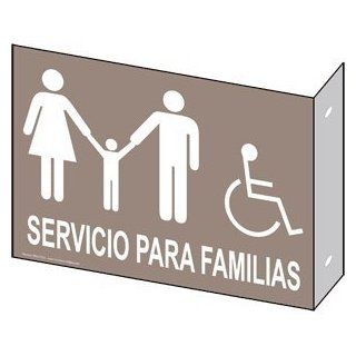 ADA Family Restroom Spanish Sign RRS 7035Proj WHTonTaupe Restrooms  Business And Store Signs 
