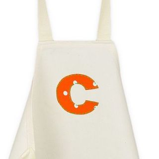 personalised applique initial children's apron by maddigan mooch