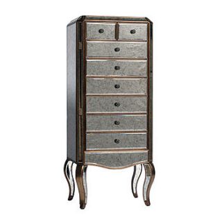 antique style venetian mirrored tallboy by out there interiors
