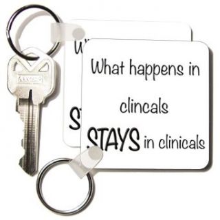 Student Nurse Clinicals RN, What happens in clinicals, Black   Set Of 2 Key Chains Clothing