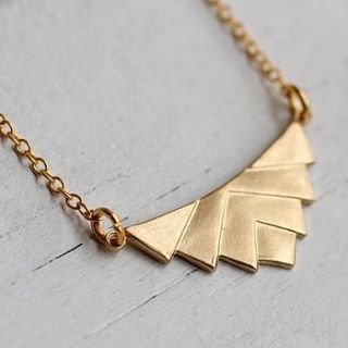 deco pyramid necklace by silk purse, sow's ear