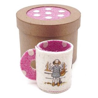 window shopping harris tweed decorative cup by emma dolan