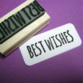 best wishes rubber stamp by skull and cross buns