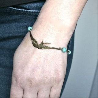 soaring bird and turquoise bracelet by gama