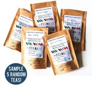 'tea roulette' five tea experience pack by bluebird tea co.