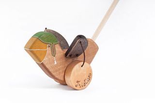 wooden sparrow push along toy by wooden toy gallery