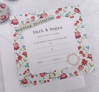 vintage floral wedding invitations by tilliemint loves