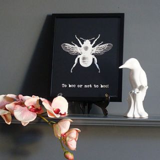 to bee or not to bee graphic art print by miafleur