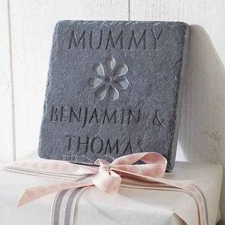 personalised 'mummy' slate by letterfest