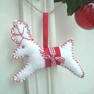 felt reindeer decoration by cherish