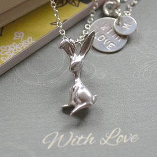 sterling silver bunny necklace by nina louise