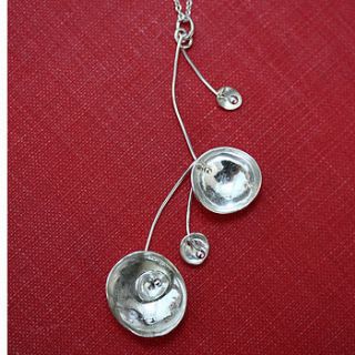 handmade rambling wild rose pendant by jemima lumley jewellery