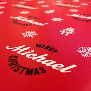 personalised robot christmas wrap by winchester & sons