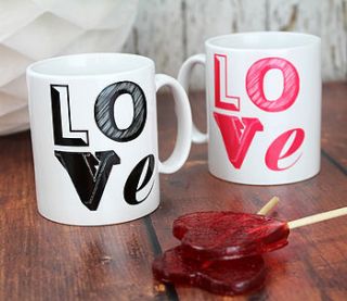 love font mug by 3 blonde bears