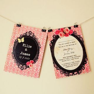 fairytale vintage style wedding stationery by vintage loves roses