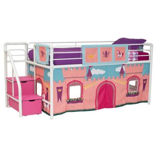 Princess Castle Loft Bed Curtain Set in Pink