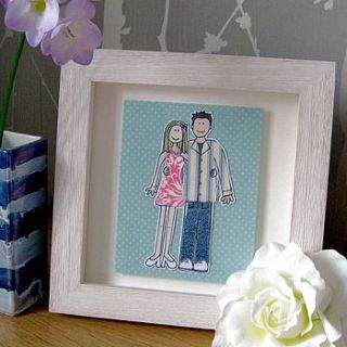 personalised couple or friends picture by delly doodles