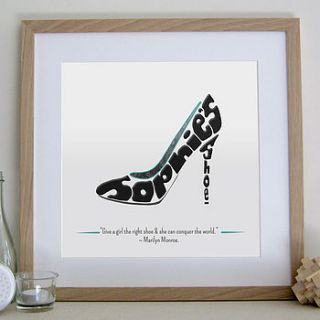 personalised stiletto print by name art