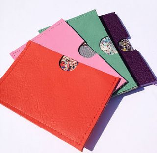 personalised bright leather card holder by parkin & lewis