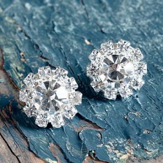 louise little deco style diamante earrings by anusha