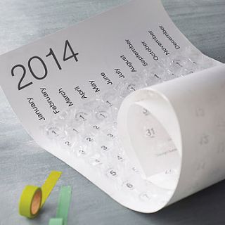 2014 bubble wrap calendar by incognito