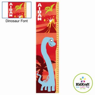 Personalized Dinosaur Red Growth Chart
