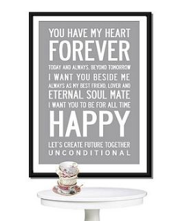 love forever inspirational poster/canvas by i love design