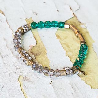 natasha bright emerald crystal bracelet by anusha