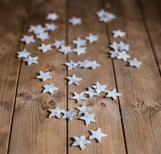 wooden star confetti scatters by hollyanna