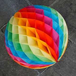 paper luxe honeycomb tissue ball by pearl and earl