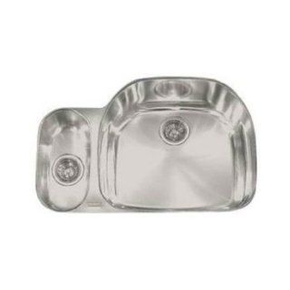 Franke PCX160LH Prestige Classic 32 Inch Offset to the Left Double Bowl Undermount Kitchen Sink    