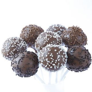 eight chocoholics cake pops by the cake pop company