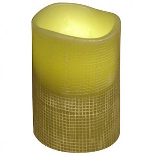 Brite Star 3" x 4" Flameless Lattice Candle   Olive