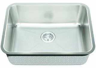 ECOSINKS ECOS 249US Acero Select Combo Undermount 0 Hole Single Bowl Kitchen Sink with Creased Bottom, Stainless Steel    