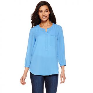 NYDJ Georgette Blouse with Pleated Back