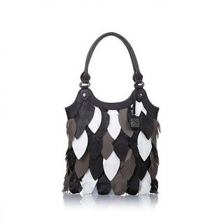 Chi by Falchi Leather Feather Shoulder Bag