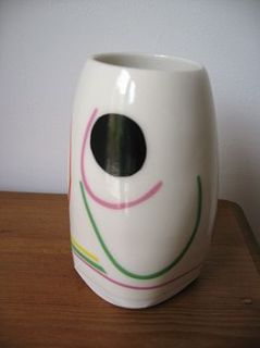 hand thrown porcelain vase by su rogers