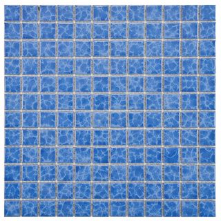 SomerTile 11.75x11.75 in Watermark Square 1 in Catalan Porcelain Mosaic Tile (Pack of 10) Wall Tiles