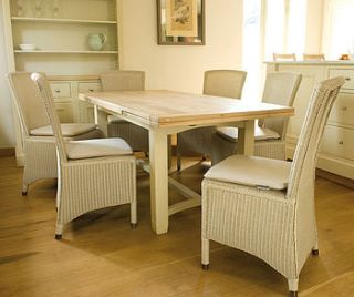refectory table and loom chairs by distinctly living