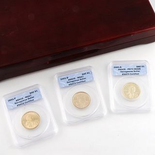 2003 Sacagawea Gold Dollar Coin   P , D , S Mint Set