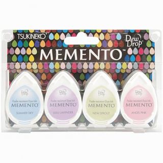 Memento Dew Drops Dye Inkpad 4 Pack   Oh Baby