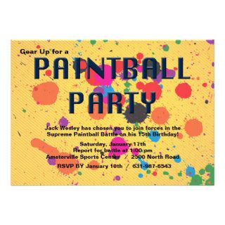 Paintball Party Invitation