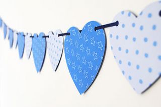 heart paper bunting by the green gables