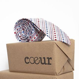 british spotted silk oxford tie by coeur menswear