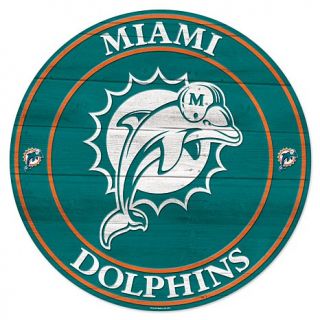 Miami Dolphins NFL Logo Round Wood Sign